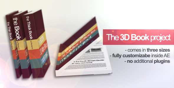 After Effects Project - VideoHive 3D Book Mock-up Project 89389 After Effects Project - VideoHive 3D Book Mock-up Project 89389