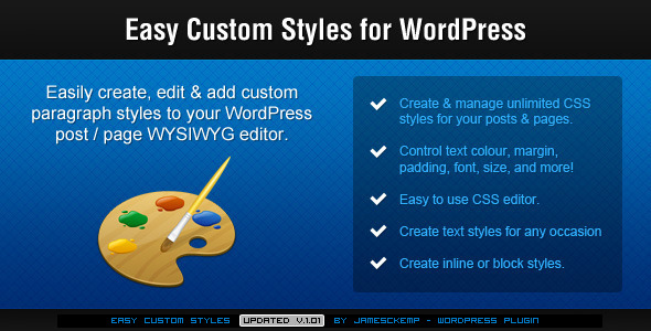 CodeCanyon Easy Custom Styles For WordPress 1237636 CodeCanyon Easy Custom Styles For WordPress 1237636