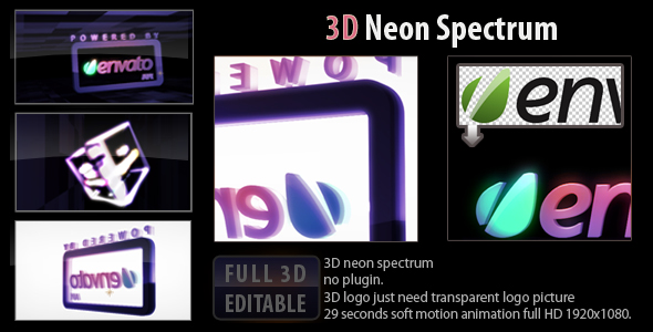 After Effects Project - VideoHive 3D neon spectrum 159330 After Effects Project - VideoHive 3D neon spectrum 159330