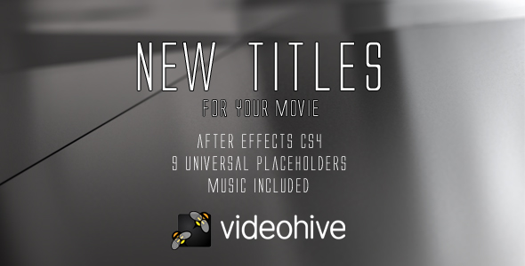After Effects Project - VideoHive New titles 160643 After Effects Project - VideoHive New titles 160643