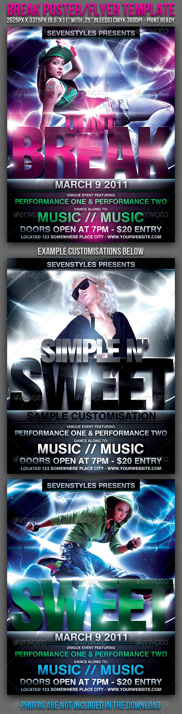 GraphicRiver Break Poster Flyer Template 161380 GraphicRiver Break Poster Flyer Template 161380