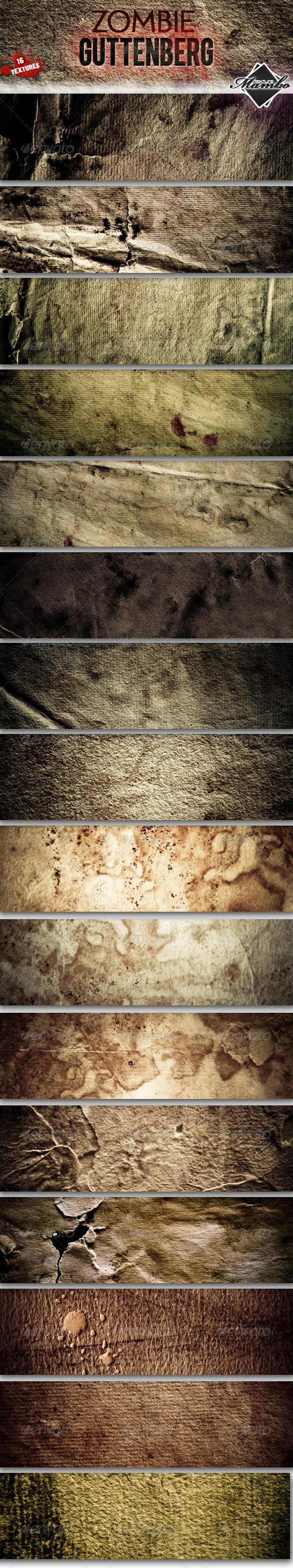 GraphicRiver Zombie Guttenberg Paper textures 162403 GraphicRiver Zombie Guttenberg Paper textures 162403