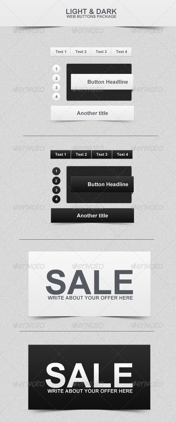 GraphicRiver Dark & Light Web Buttons 162990 GraphicRiver Dark & Light Web Buttons 162990