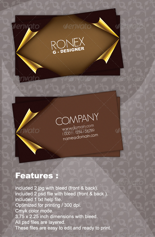 GraphicRiver Gold Queen Business Card 164225 GraphicRiver Gold Queen Business Card 164225
