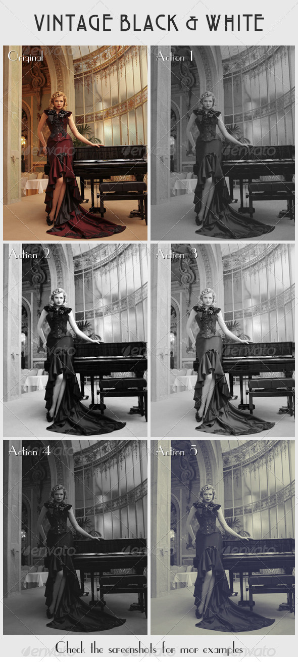 GraphicRiver 5 Vintage Black & White Actions 1376904 GraphicRiver 5 Vintage Black & White Actions 1376904
