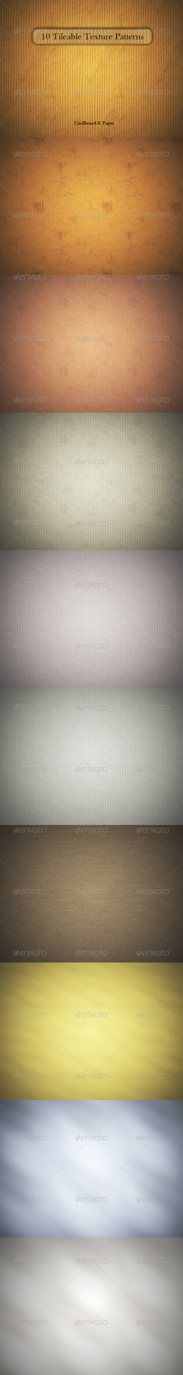 GraphicRiver 10 Tileable Cardboard & Paper Texture Patterns 164811 GraphicRiver 10 Tileable Cardboard & Paper Texture Patterns 164811