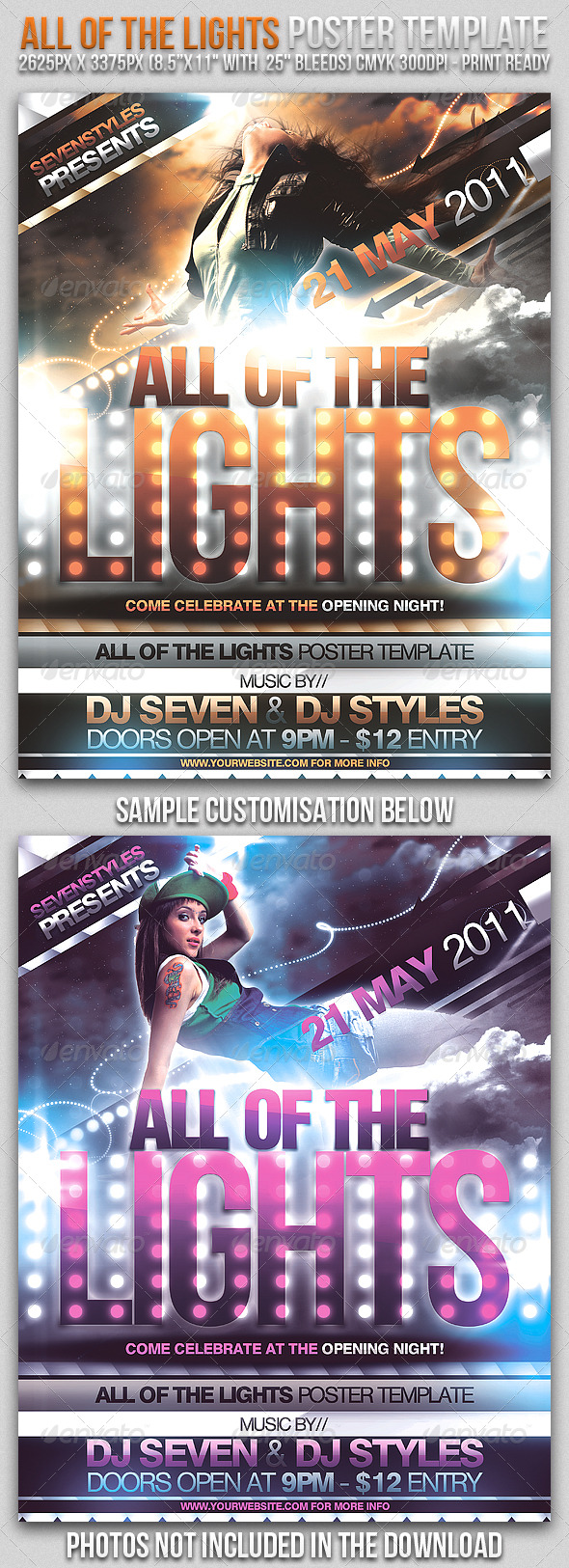 GraphicRiver Lights Poster Flyer Template 166517 GraphicRiver Lights Poster Flyer Template 166517