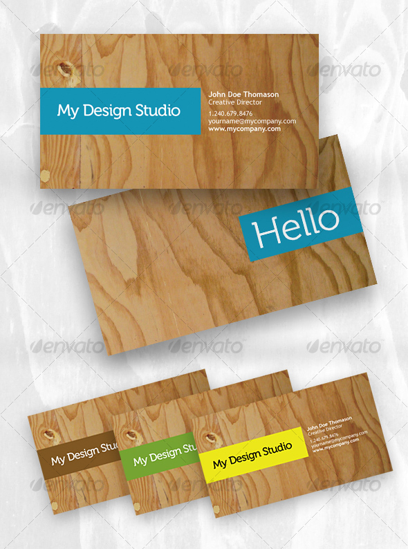 GraphicRiver Designer business card plywood style 55787 GraphicRiver Designer business card plywood style 55787