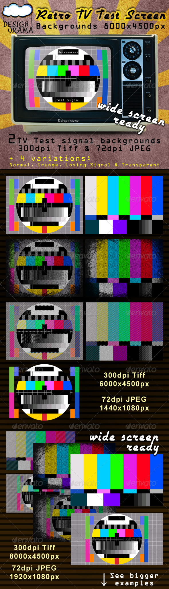 GraphicRiver Retro TV Test Screen 168073 GraphicRiver Retro TV Test Screen 168073