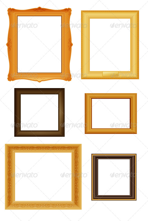 Graphic River Picture frames vector set Vectors - Decorative 168147 Graphic River Picture frames vector set Vectors - Decorative 168147