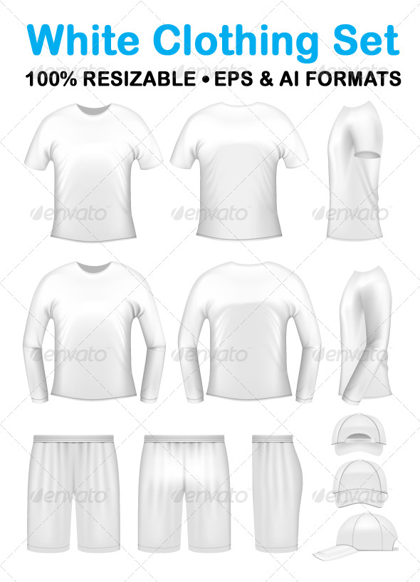 GraphicRiver White men s clothing templates 168567 GraphicRiver White men s clothing templates 168567