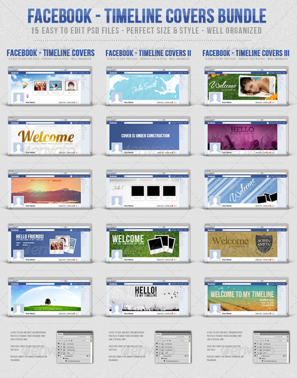 GraphicRiver Facebook Timeline Covers Bundle 1396830 GraphicRiver Facebook Timeline Covers Bundle 1396830