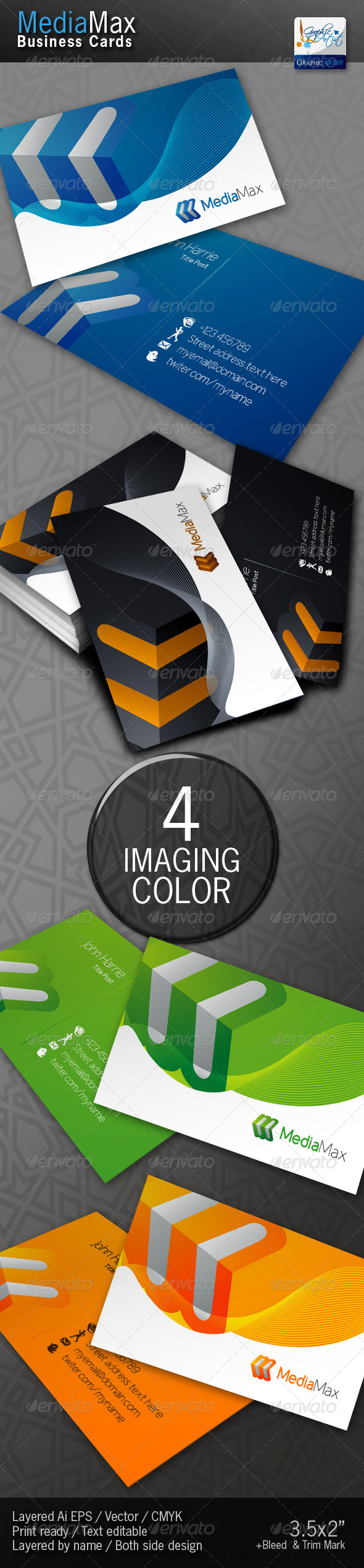 GraphicRiver MediaMax Business Cards 1455621 GraphicRiver MediaMax Business Cards 1455621
