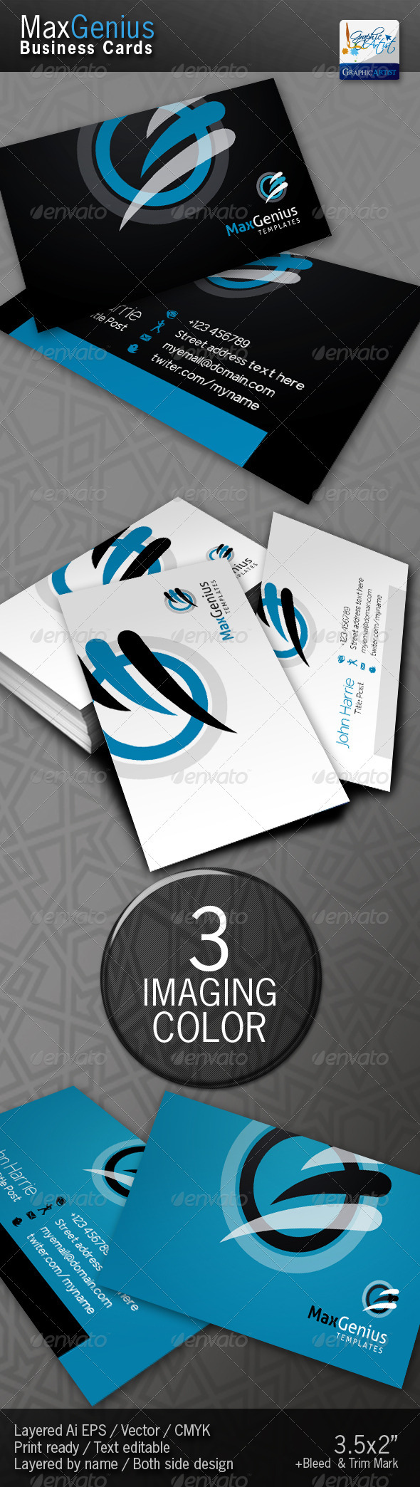 GraphicRiver MaxGenius Business Cards 1455703 GraphicRiver MaxGenius Business Cards 1455703