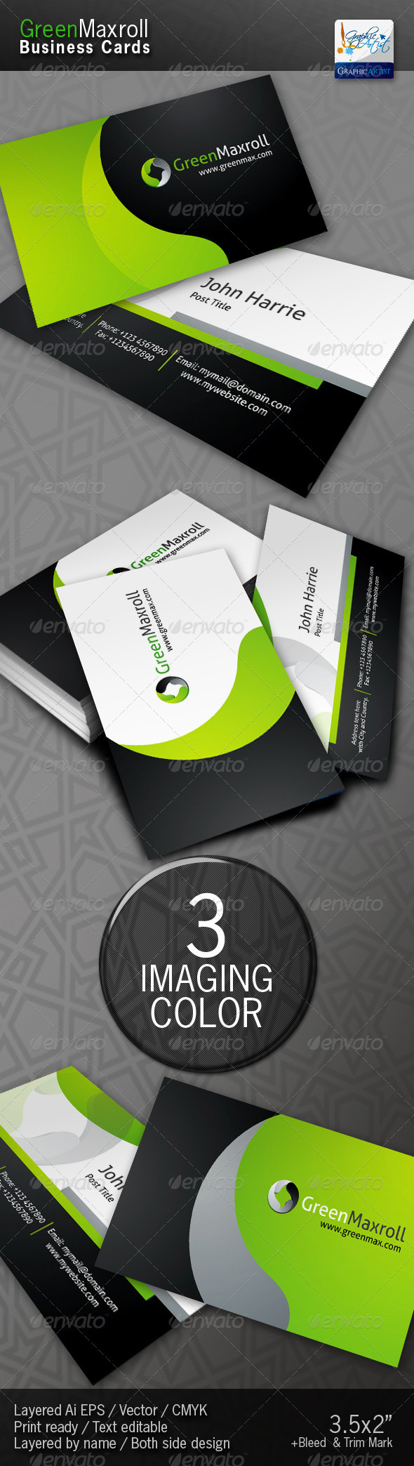 GraphicRiver GreenMaxroll Business Cards 1455817 GraphicRiver GreenMaxroll Business Cards 1455817