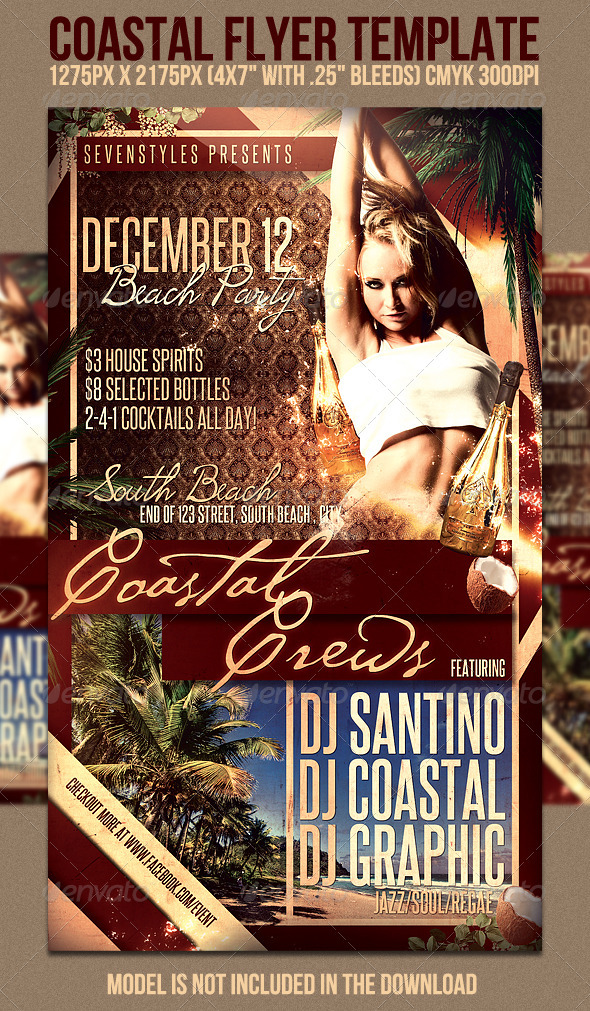 GraphicRiver Coastal Flyer Template 700055 GraphicRiver Coastal Flyer Template 700055