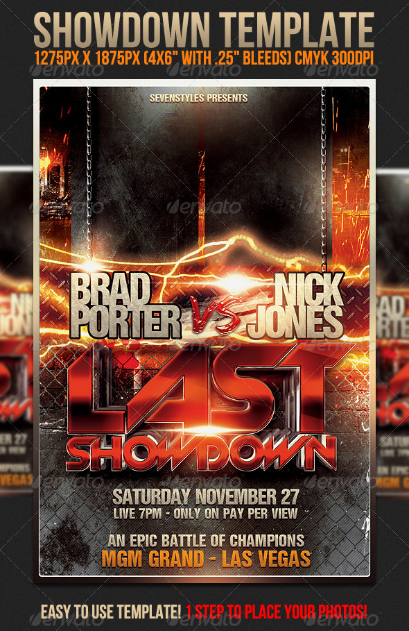 GraphicRiver Showdown Flyer Template 460330 GraphicRiver Showdown Flyer Template 460330