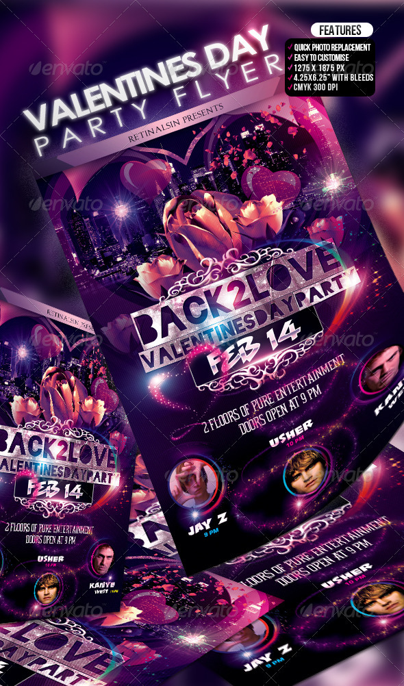 GraphicRiver Valentines Day Party Flyer Template 1206373 GraphicRiver Valentines Day Party Flyer Template 1206373