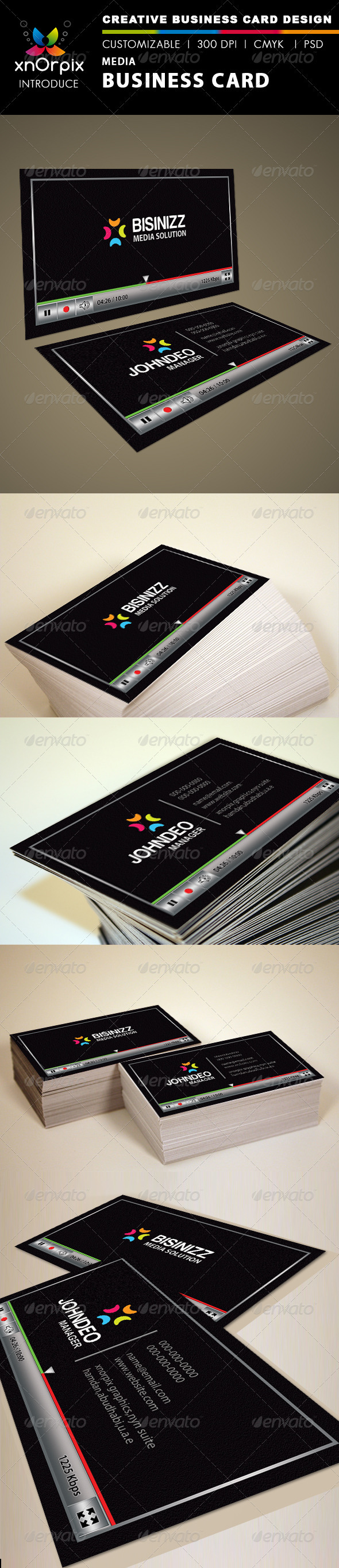 GraphicRiver Media Business Card 1471628 GraphicRiver Media Business Card 1471628