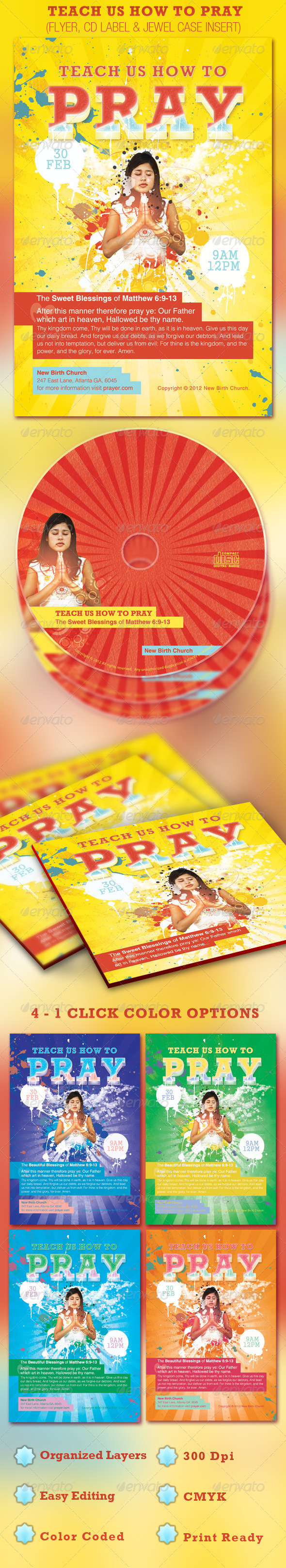 GraphicRiver Teach Us How to Pray Sermon Title Flyer and CD 1484877 GraphicRiver Teach Us How to Pray Sermon Title Flyer and CD 1484877