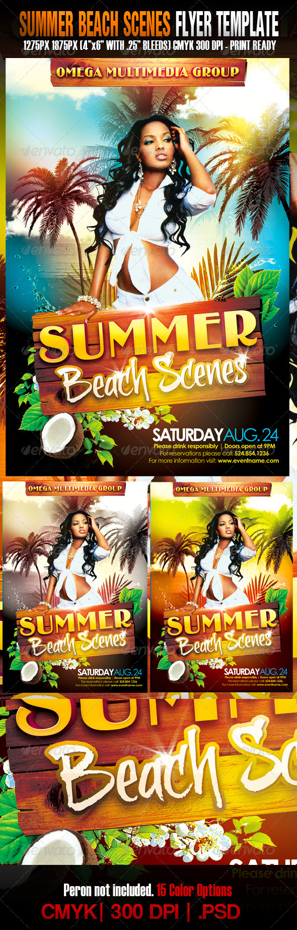 GraphicRiver The Summer Beach Scenes 1485935 GraphicRiver The Summer Beach Scenes 1485935