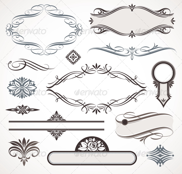 GraphicRiver Calligraphic Design Elements & Page Decor 1500637 GraphicRiver Calligraphic Design Elements & Page Decor 1500637