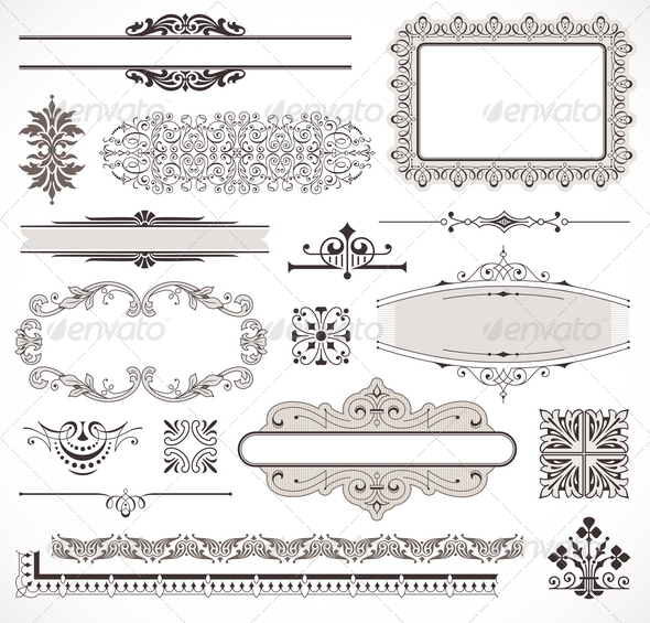 GraphicRiver Set of Ornate Page Decor Elements 1500747 GraphicRiver Set of Ornate Page Decor Elements 1500747