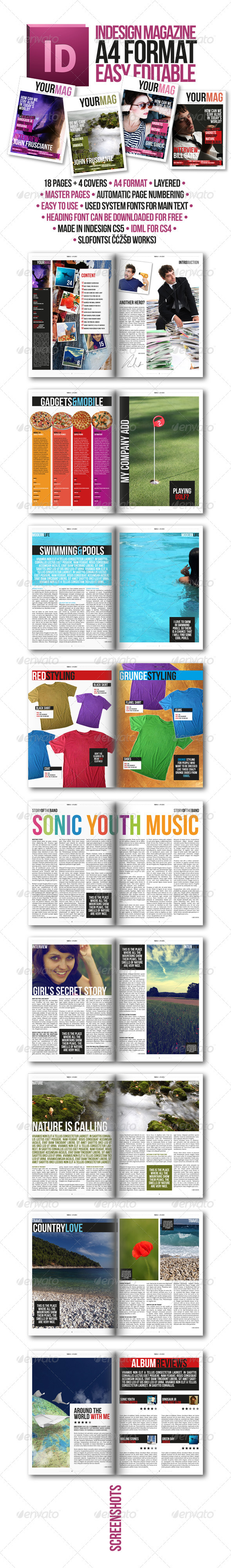 GraphicRiver 18 Page Indesign A4 Magazine Template 1510386 GraphicRiver 18 Page Indesign A4 Magazine Template 1510386