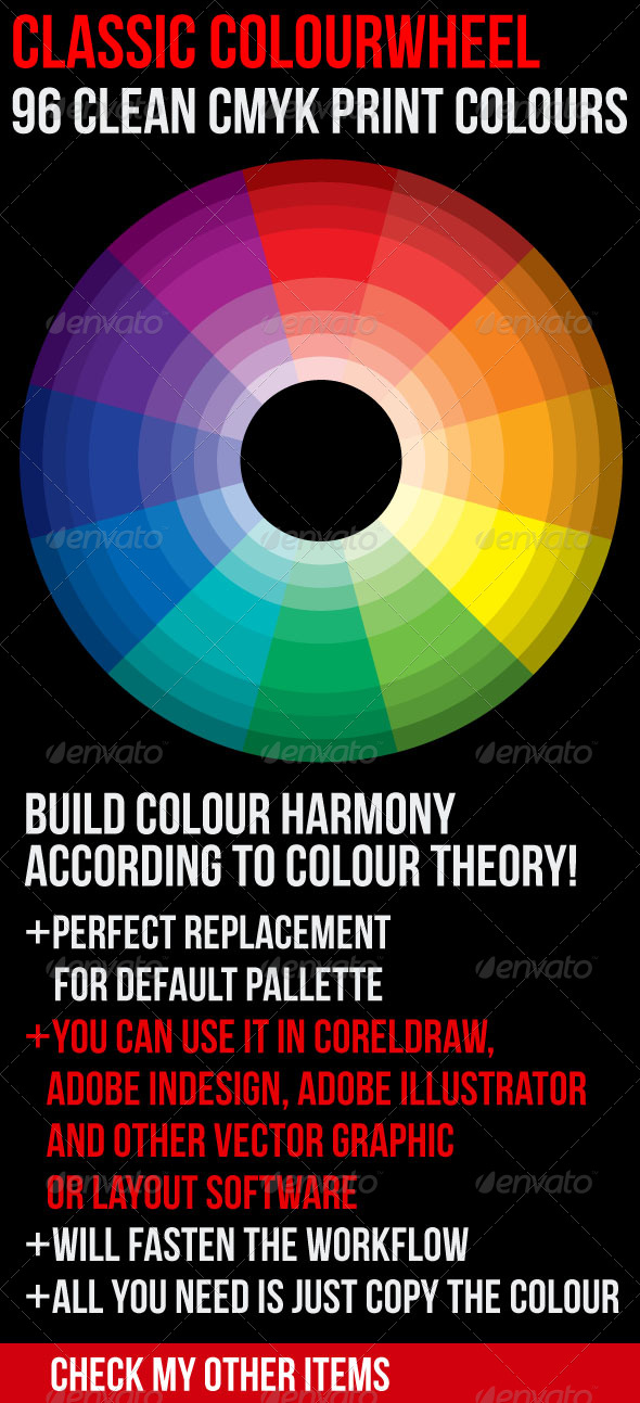 GraphicRiver Classic Color Theory Wheel 96 Clean Print Colours 179184 GraphicRiver Classic Color Theory Wheel 96 Clean Print Colours 179184