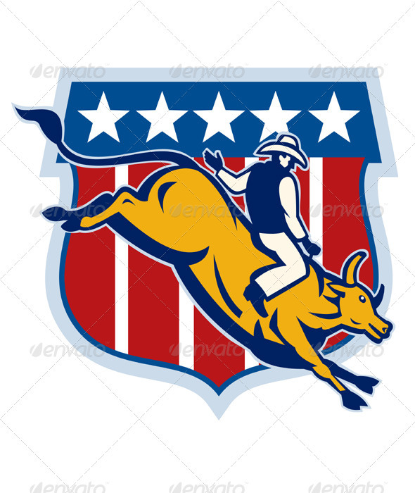 Graphic River American Rodeo Cowboy Riding Bull Vectors - Characters People 1517495 Graphic River American Rodeo Cowboy Riding Bull Vectors - Characters People 1517495
