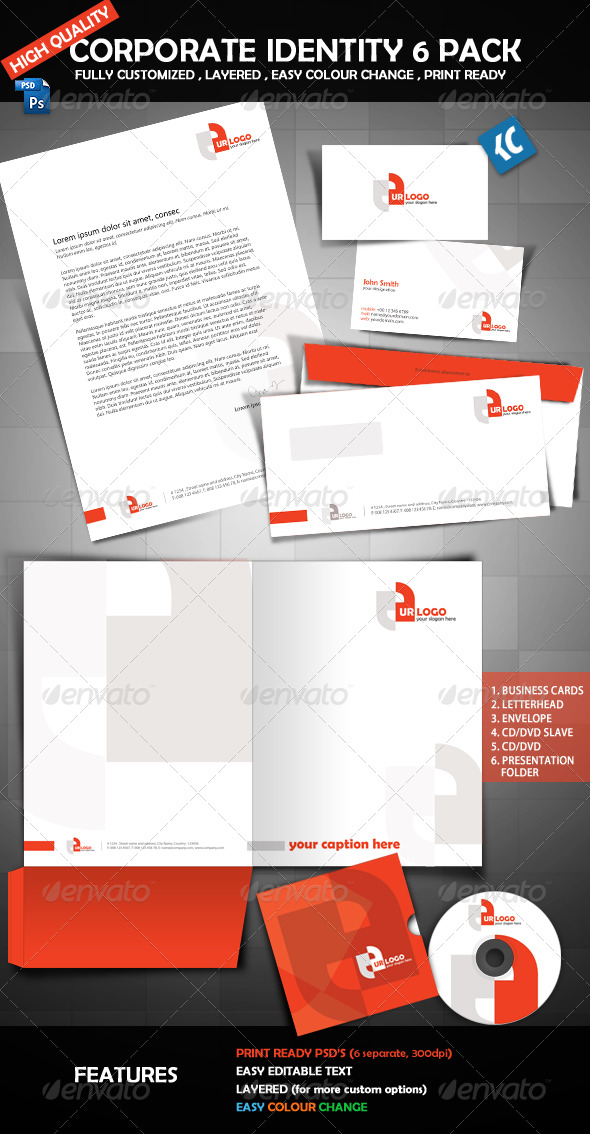 GraphicRiver High quality corporate identity 6 pack 179280 GraphicRiver High quality corporate identity 6 pack 179280