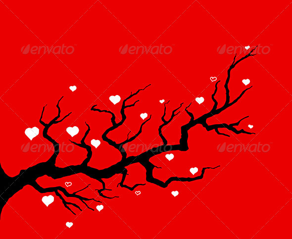 GraphicRiver Red Cherry Tree Illustration 1529347 GraphicRiver Red Cherry Tree Illustration 1529347