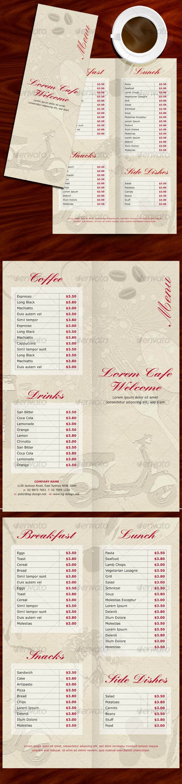 GraphicRiver Restaurant Cafe Menu 59534 GraphicRiver Restaurant Cafe Menu 59534