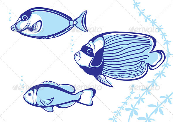 Graphic River Tropical Fish Vectors - Characters Animals 1540486 Graphic River Tropical Fish Vectors - Characters Animals 1540486