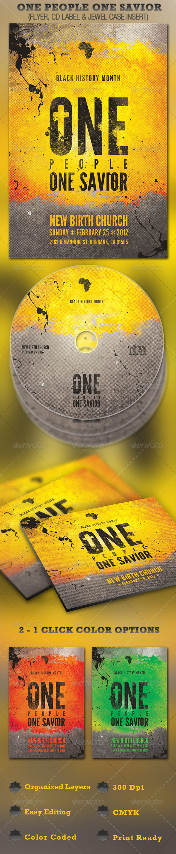 GraphicRiver One People One Savior Church Flyer and CD Template 1544980 GraphicRiver One People One Savior Church Flyer and CD Template 1544980