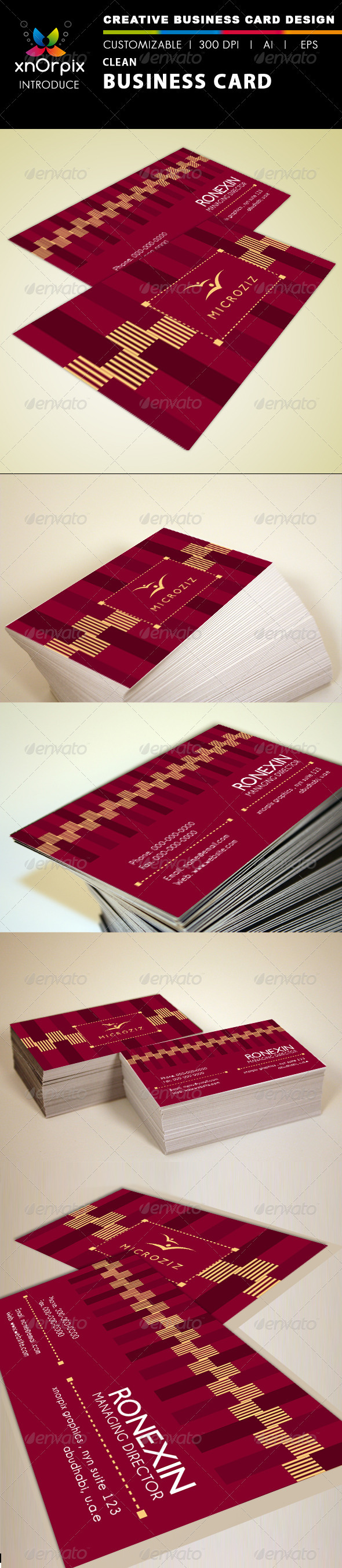 GraphicRiver Clean Business Card 1540696 GraphicRiver Clean Business Card 1540696