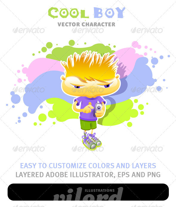 GraphicRiver Cool Boy Vector 1551007 GraphicRiver Cool Boy Vector 1551007