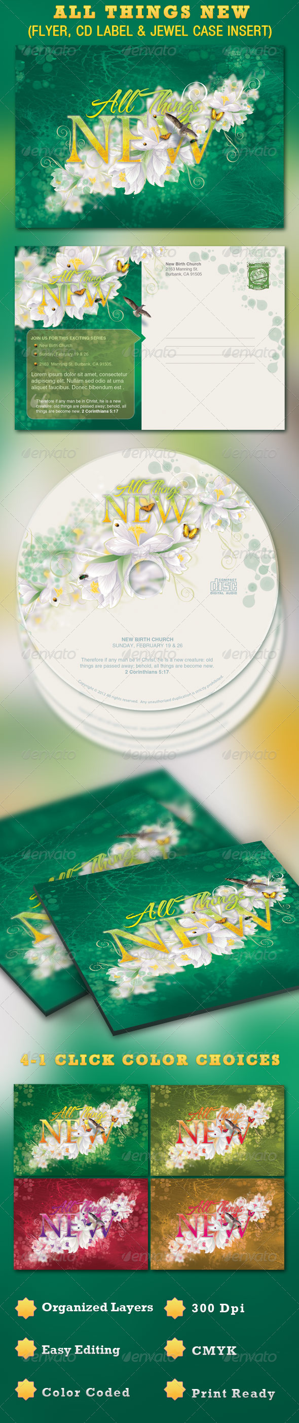 GraphicRiver All Things New Church Postcard and CD Template 1556144 GraphicRiver All Things New Church Postcard and CD Template 1556144