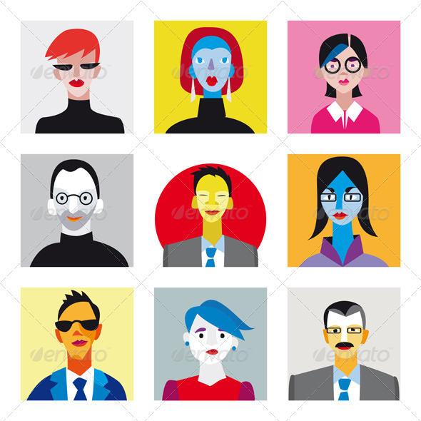 GraphicRiver Avatar Set Businessmen Businesswomen 1564291 GraphicRiver Avatar Set Businessmen Businesswomen 1564291