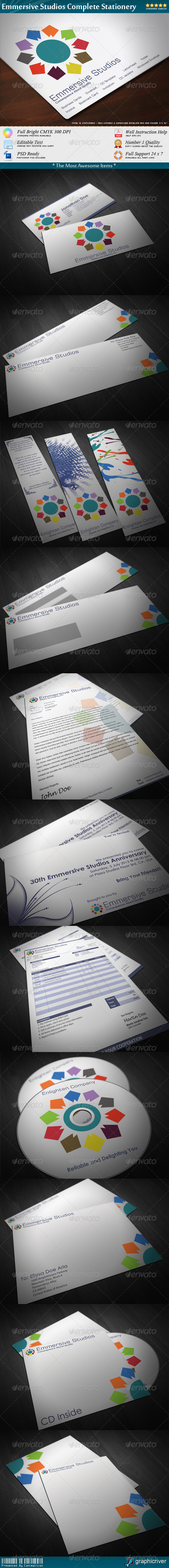 GraphicRiver Emmersive Studios Complete Stationery 1572554 GraphicRiver Emmersive Studios Complete Stationery 1572554