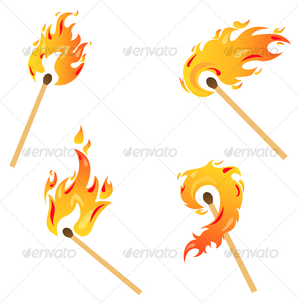 GraphicRiver Set of fire flames 61913 GraphicRiver Set of fire flames 61913
