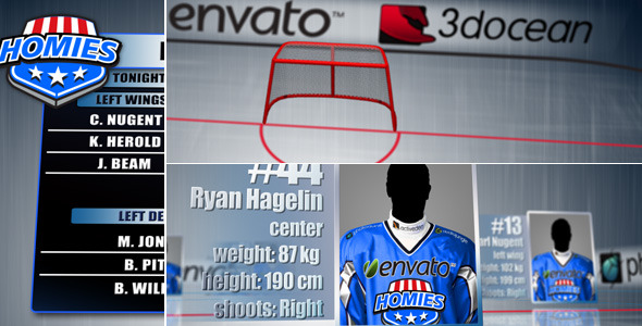 VideoHive Ice Hockey Team Lineups 1546566 VideoHive Ice Hockey Team Lineups 1546566