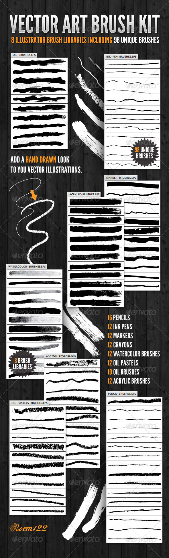 GraphicRiver Vector Art Brush Kit 1589244 GraphicRiver Vector Art Brush Kit 1589244