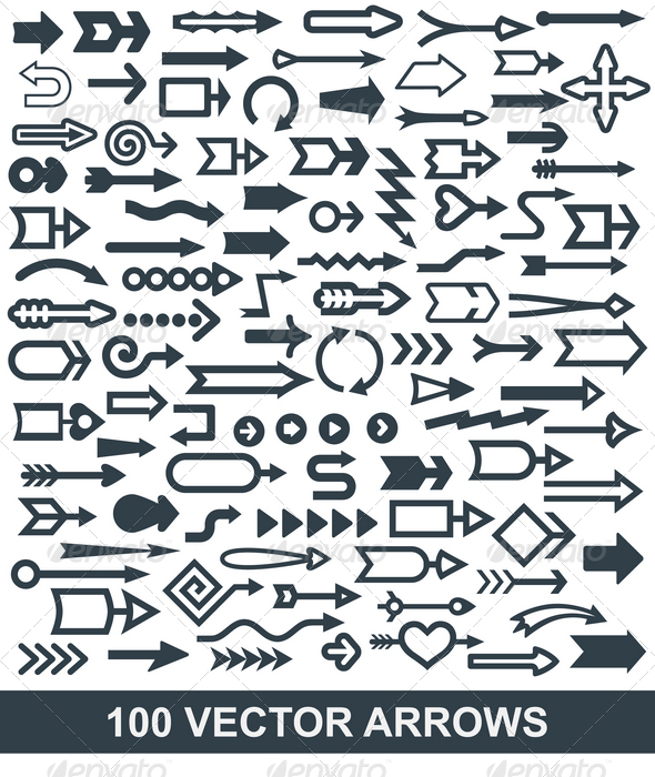 GraphicRiver 100 vector arrows 1594093 GraphicRiver 100 vector arrows 1594093