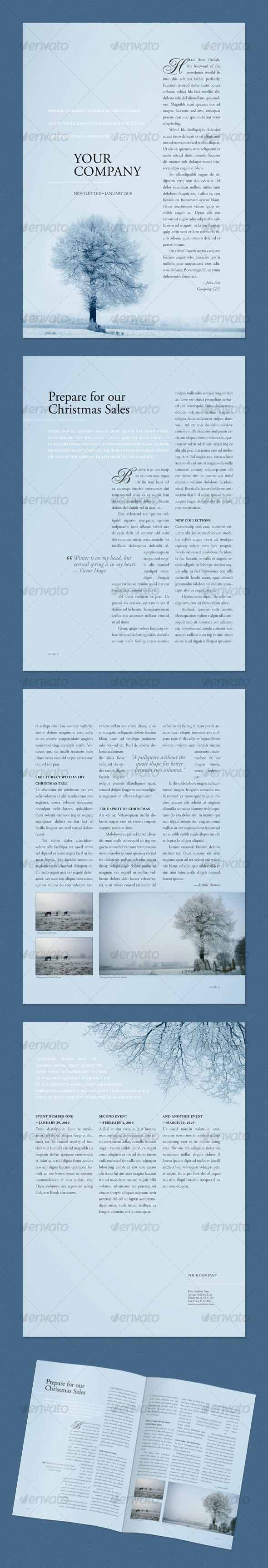 GraphicRiver Newsletter Winter Tree 4 pages 62521 GraphicRiver Newsletter Winter Tree 4 pages 62521
