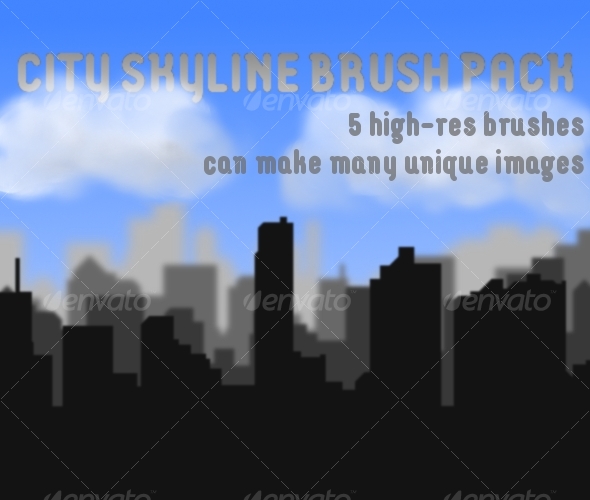 GraphicRiver City Skyline Brush Pack 63289 GraphicRiver City Skyline Brush Pack 63289