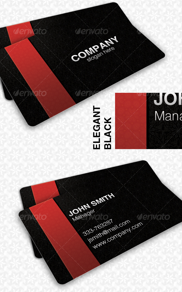 GraphicRiver Elegant Black Pattern Card 64126 GraphicRiver Elegant Black Pattern Card 64126