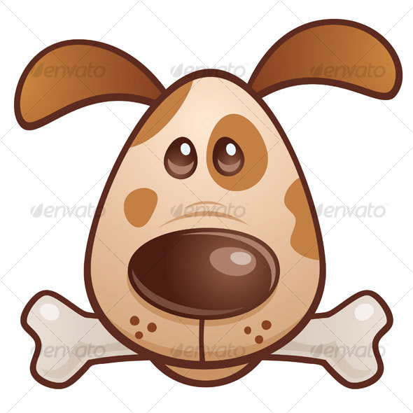 GraphicRiver Brown Puppy With Bone 66555 GraphicRiver Brown Puppy With Bone 66555