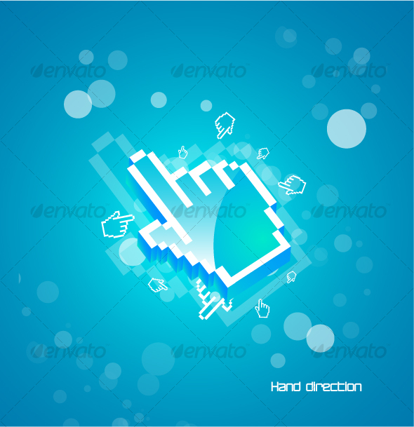GraphicRiver Hand pointer in blue deep 66809 GraphicRiver Hand pointer in blue deep 66809