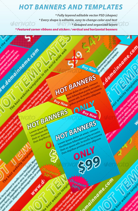 GraphicRiver Hot Web Banners 66892 GraphicRiver Hot Web Banners 66892